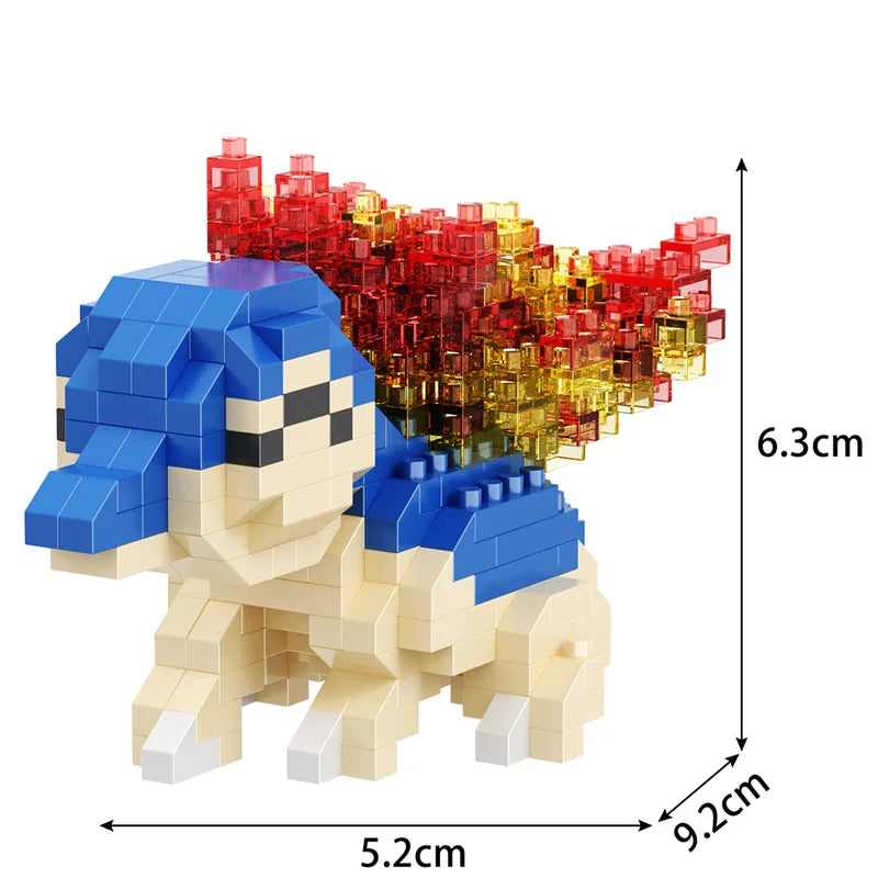 Building Blocks Assembly Anime Picachu Charizard Doll Blastoise Bulbasaur Gengar Bricks Figures Toy for Kid Gift