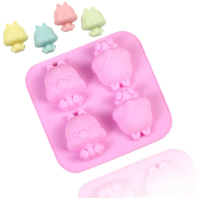 Cartoon Silicone Molds for Baking | Animal Chocolate & Soap Moulds – Stitch, Bear, Duck