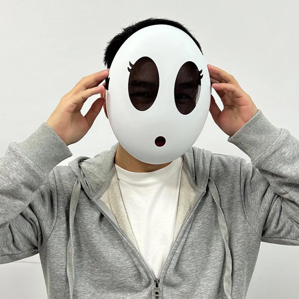Shy Guy Cosplay Mask - Fun Plastic Mask for Halloween, Carnival, and Party Costumes
