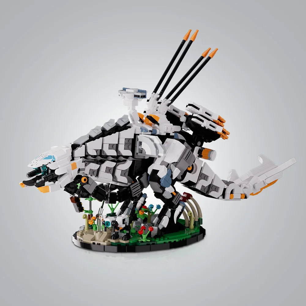 MOC Horizon Game Thunderjaw Mechanical Beast Building Blocks Model Forbidden West Game Thunder Fang Monster Bricks Toys DIY Gift