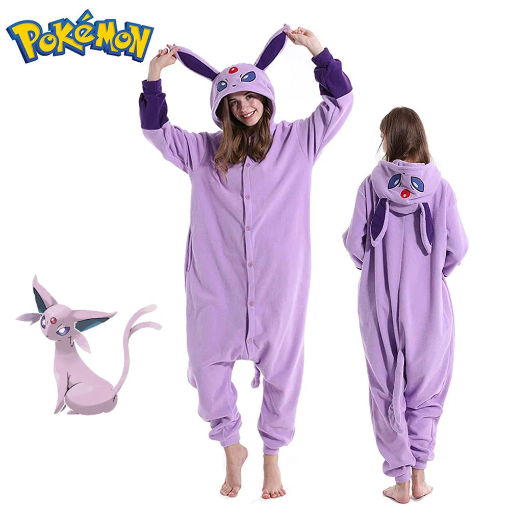 Espeon Pokémon Onesie - Cosplay Pajamas for Halloween, Christmas & Pajama Parties