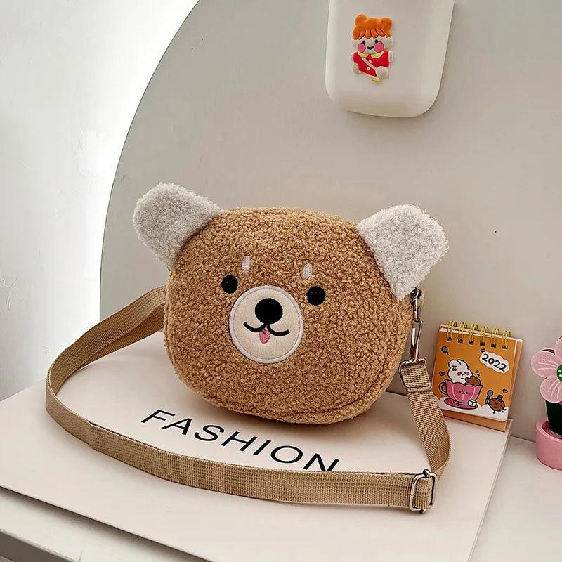 Kawaii Cartoon Plush Shoulder Bag - Adorable Women’s Crossbody for Phones & Accessories