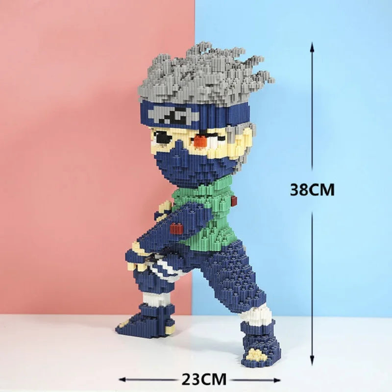 new Small particle assembled building blocks adult high difficulty puzzle card Kakashi Jiraiya toy puzzle children's gift