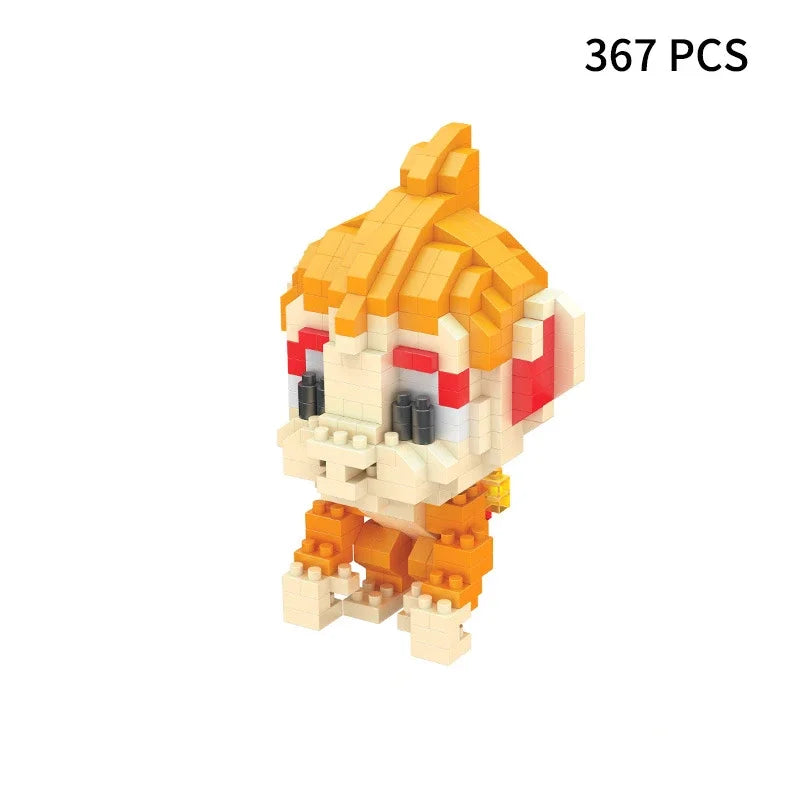 24pcs Pokemon Blocks Small Cartoon Building Block Pikachu Charizard Eevee Mewtwo Anime Assemble Action Pokemon Model Dolls Toys
