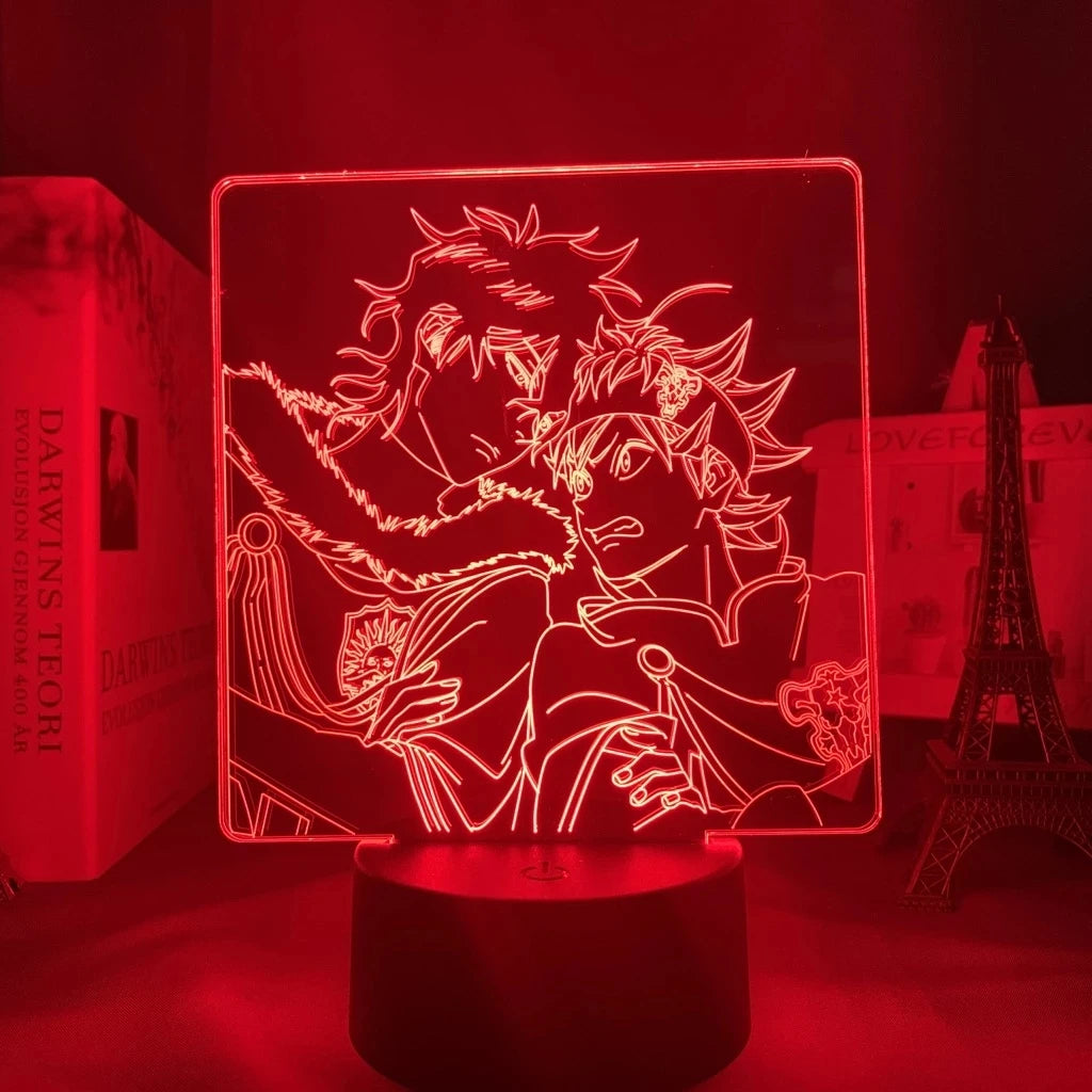 Black Clover 3D LED Night Light | Asta Anime Lamp for Room Decor