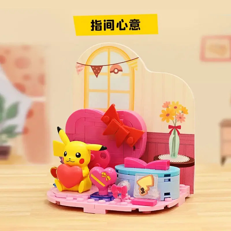 Pokemon Cartoon Pikachu Building Blocks Bulbasaur Toy Children's Assembled Model Pet Elf Kid Children Gift Compatible With Lego