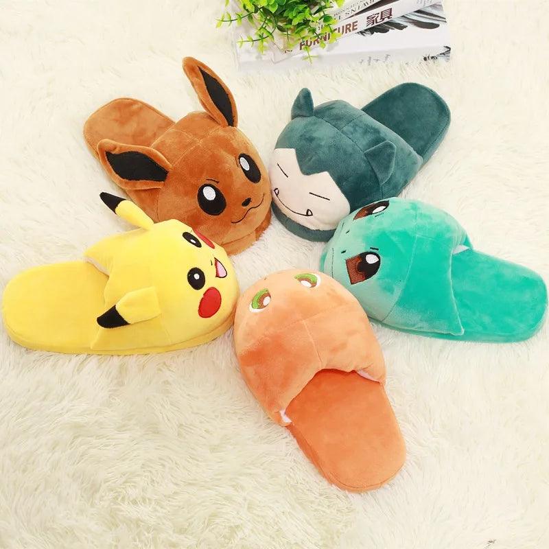 Cozy Up with Your Favorite Pokémon: Plush Indoor Slippers! 💖 - Rexpect Nerd