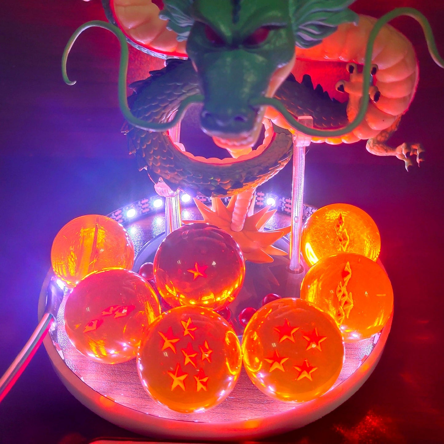Dragon Ball Z Shenron Action Figure with Crystal Balls & LED Display - DBZ Gift