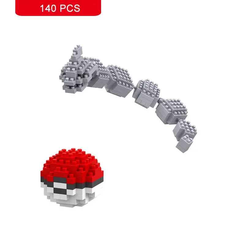 66pcs Pokemon Small Building Nanoblock Cartoon Pikachu Animal Model Education Game Graphics Pokemon Toys For Kids Birthday