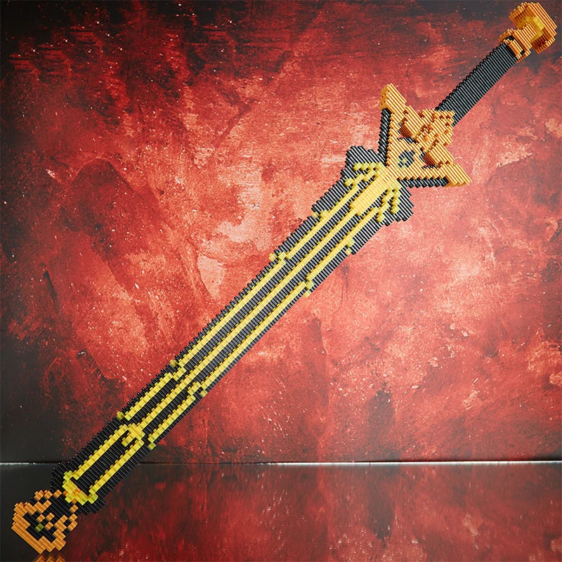Samurai Sword Building Blocks Anime Ninja Weapon Model Assembly Bricks Boys Toy Idea Desktop Decoration Children Birthday Gifts