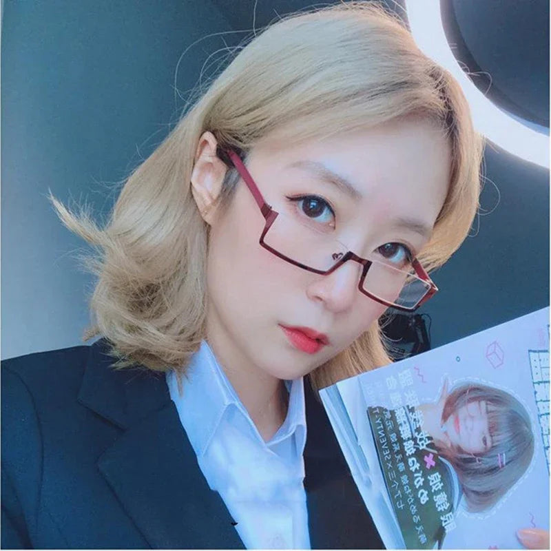 Zenin Maki Cosplay Glasses – Purple Half-Frame Anime Eyewear Prop