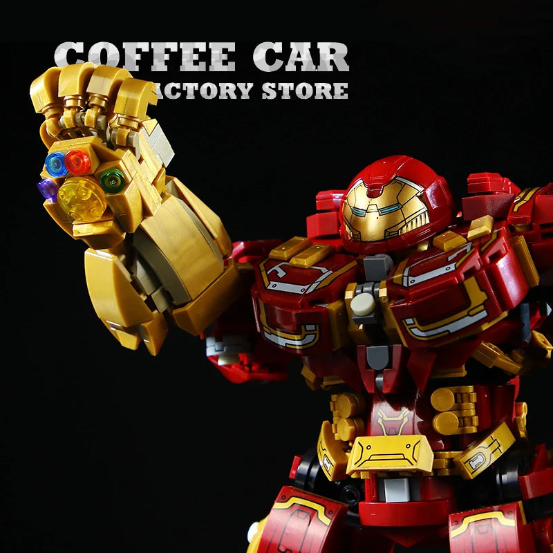 Superheroes Mecha DIY Building Blocks Movie Mech Hero 3D Model Armor Iron Robot MOC Bricks Toys For Adult Kid Boy Christmas Gift