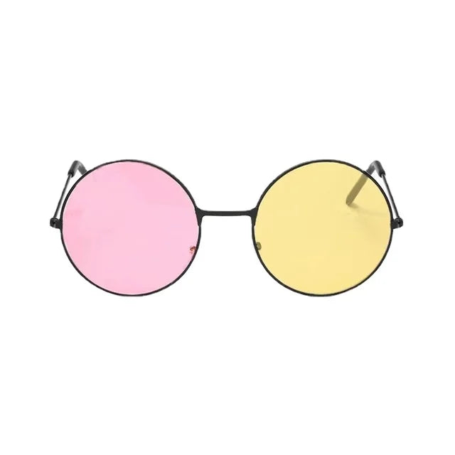 Spamton Cosplay Glasses – Mixed Color Round Frame Sunglasses for Cosplay & Halloween
