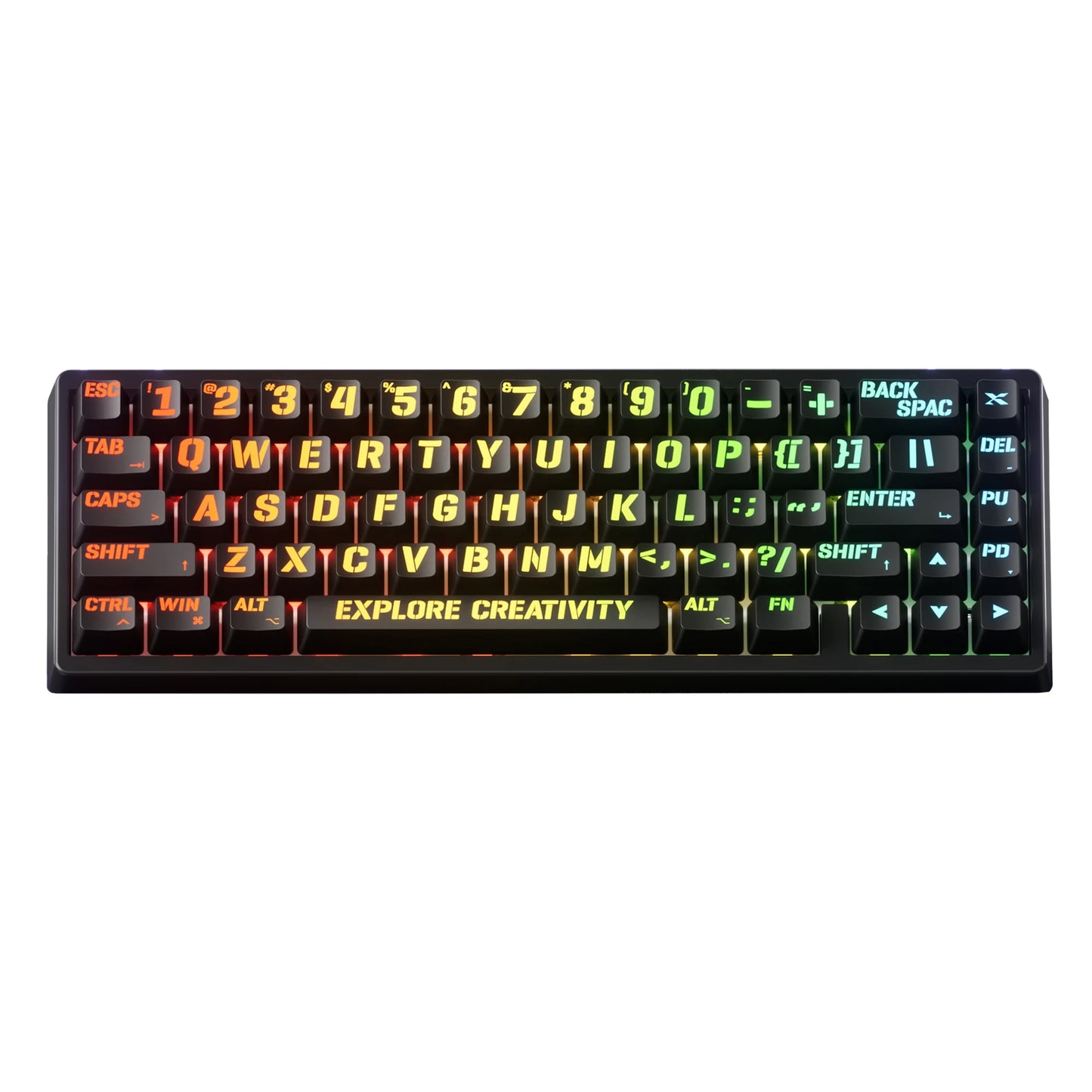 XVX M67 JadeStone 65% Tri-Mode Mechanical Keyboard | Hot-Swappable | IMD Keycaps | RGB Backlight | Gasket Mount