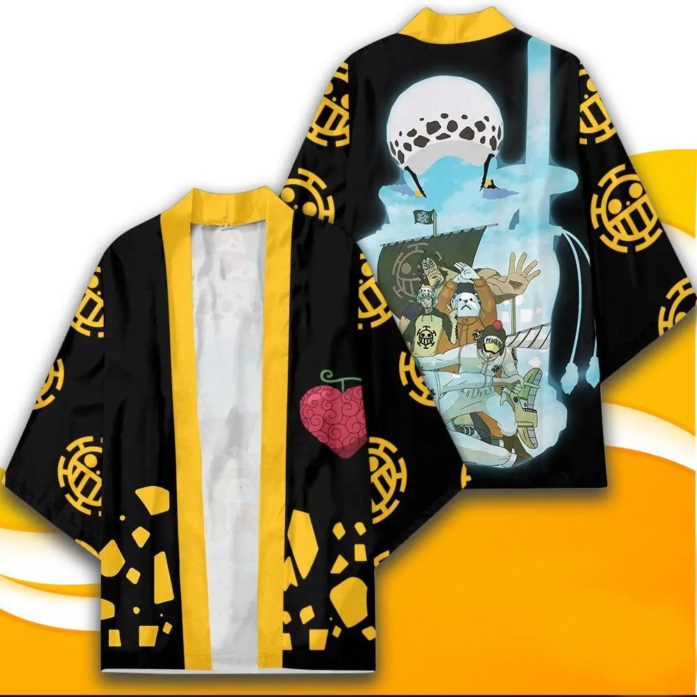 One Piece Cosplay Kimono - Luffy, Zoro, & Ace Cloak Cardigan Robe