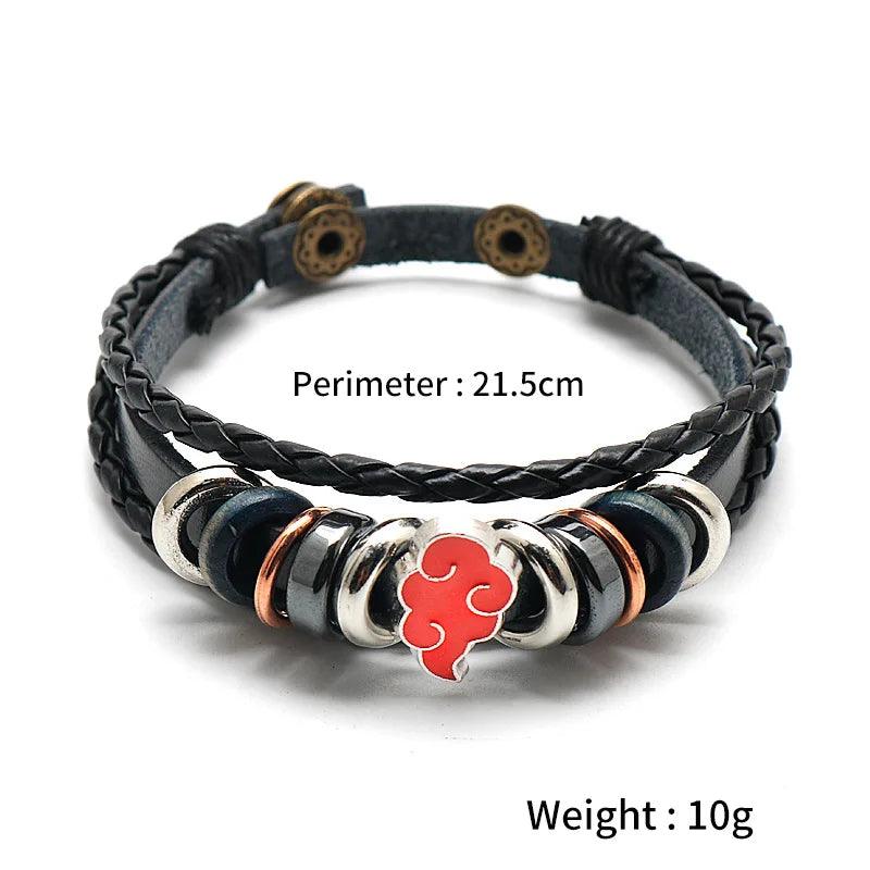 One Piece Pirate Bracelet - Luffy Straw Hat Leather Woven Anime Accessory