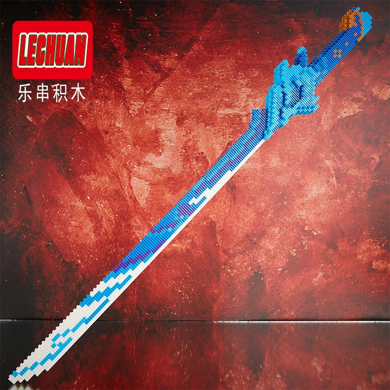 Lechuan Connections Building Blocks Samurai Simulation Sword Micro brick Ninja Knife Weapon Assembly Model Toy Gift for Children