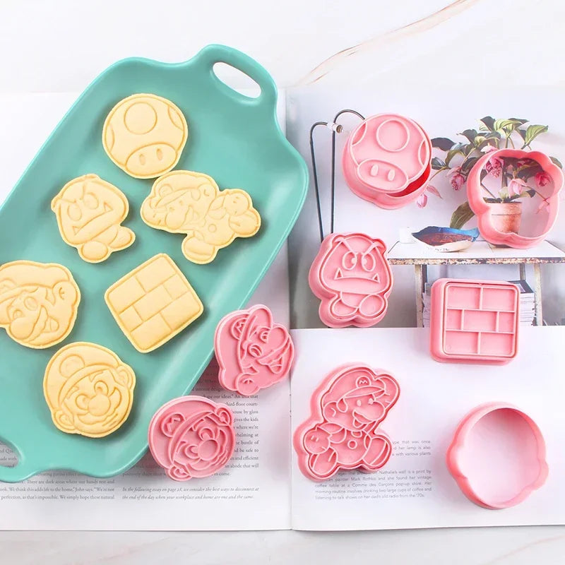 Super Mario Bros. Cookie Cutter Set | 6pcs Cartoon Baking Molds for Kids