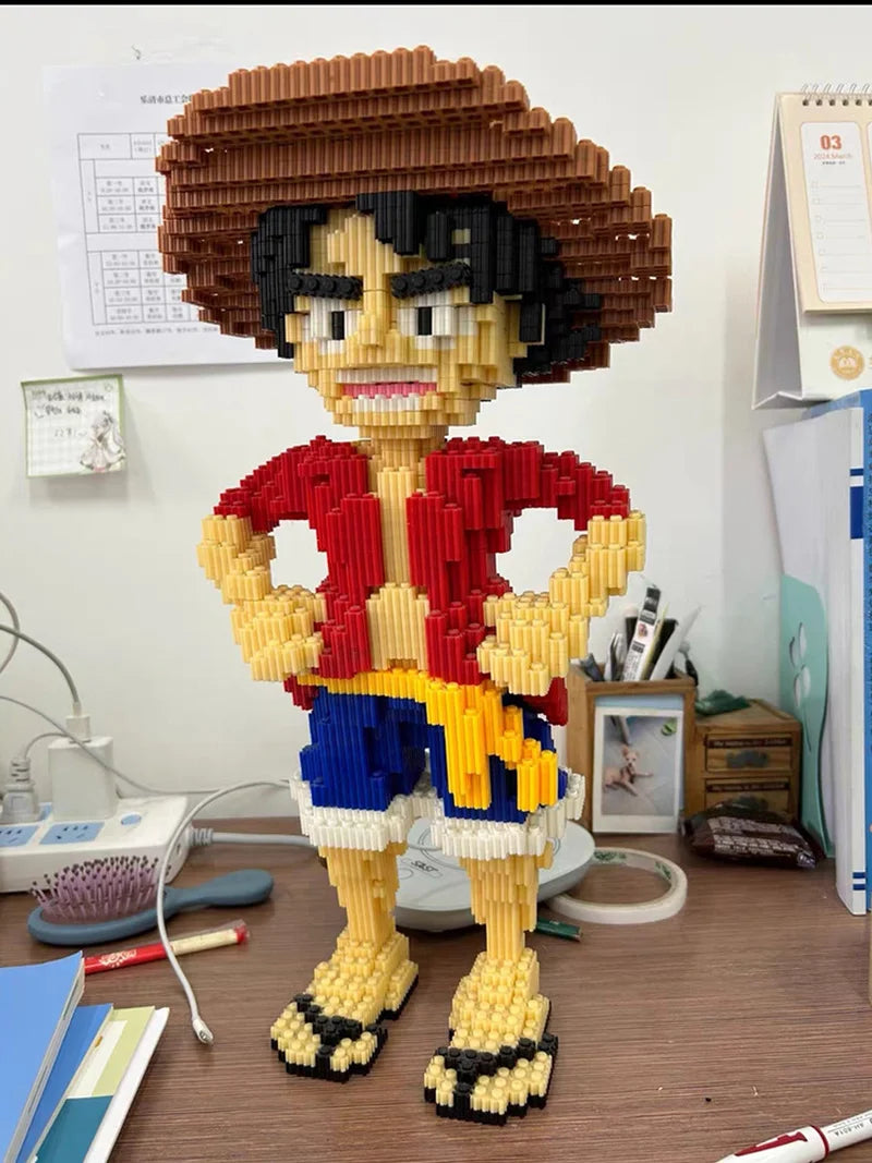 New Giant Diamond Small Particle Puzzle Toy Assembly Building Blocks Luffy Joba One Piece Series Children'S Gift