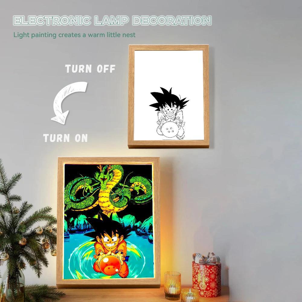 Illuminate Your Dragon Ball fandom with a Multifunctional Light Painting Moon Lamp! - Rexpect Nerd