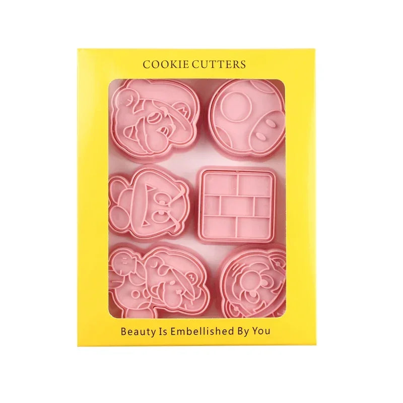 Super Mario Bros. Cookie Cutter Set | 6pcs Cartoon Baking Molds for Kids