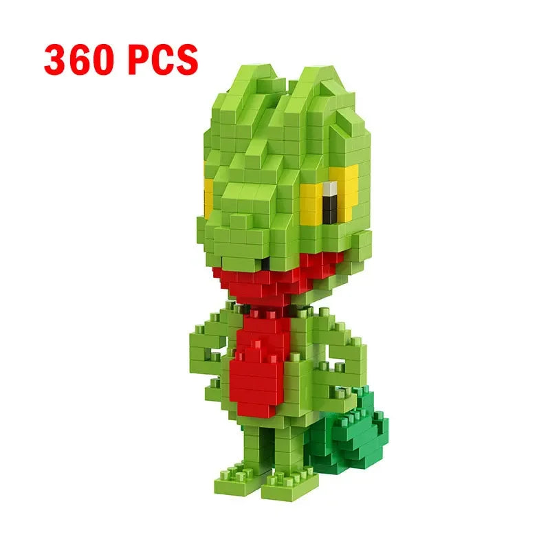 66pcs Pokemon Small Building Nanoblock Cartoon Pikachu Animal Model Education Game Graphics Pokemon Toys For Kids Birthday
