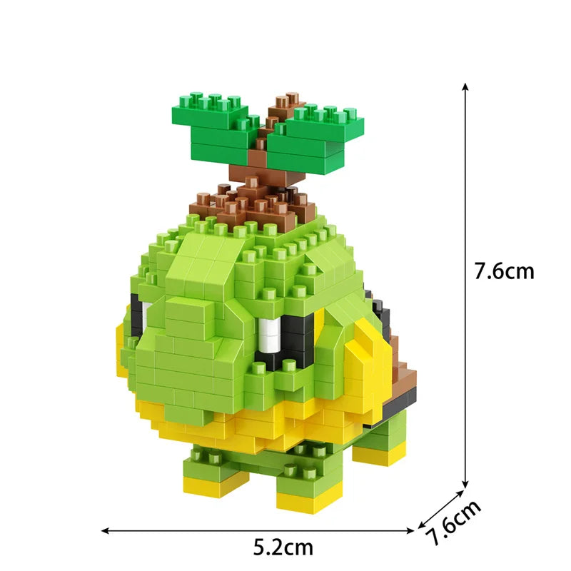 Building Blocks Assembly Anime Picachu Charizard Doll Blastoise Bulbasaur Gengar Bricks Figures Toy for Kid Gift