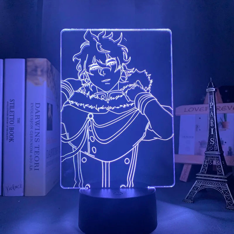 Black Clover 3D LED Night Light | Asta Anime Lamp for Room Decor