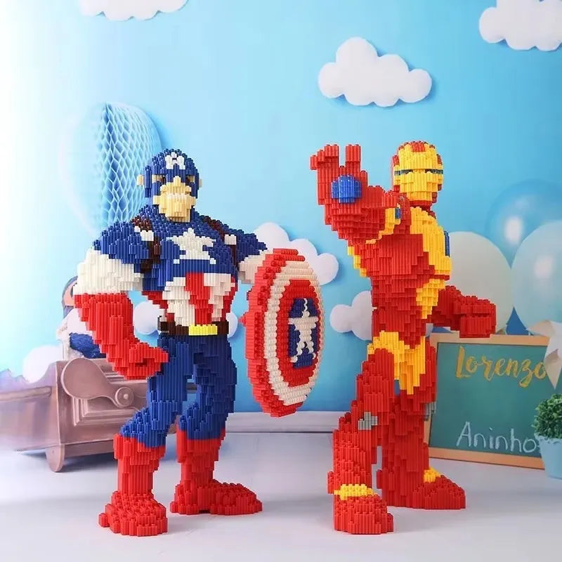 New 40cm Spider Man Superhero Splicing Toys Building Blocks Children's Puzzle Toys Model Ornaments Birthday and Christmas Gifts