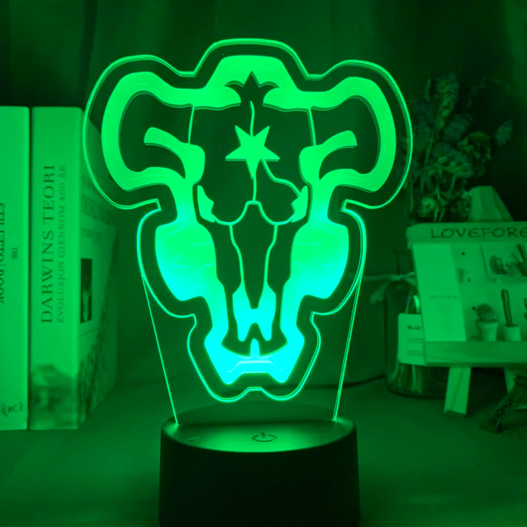 Black Clover 3D LED Night Light | Asta Anime Lamp for Room Decor