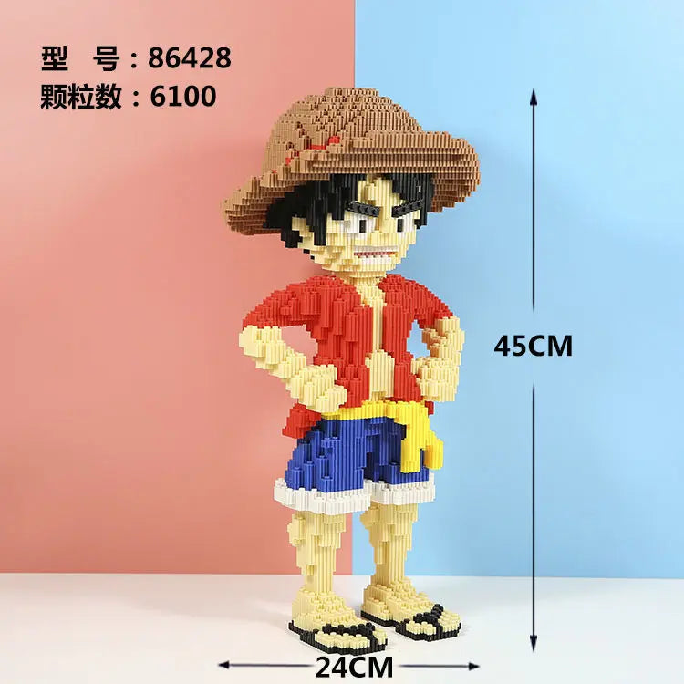 New Giant Diamond Small Particle Puzzle Toy Assembly Building Blocks Luffy Joba One Piece Series Children'S Gift