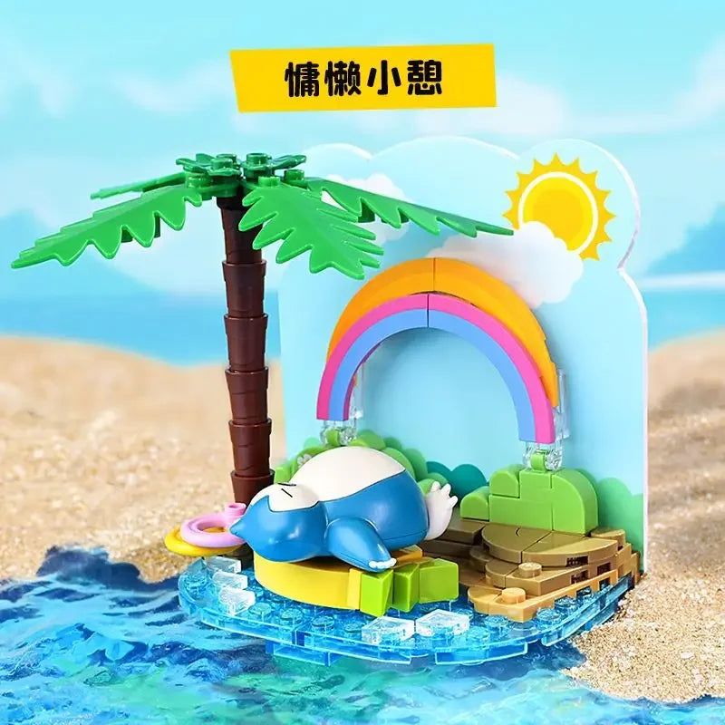 Pokemon Cartoon Pikachu Building Blocks Bulbasaur Toy Children's Assembled Model Pet Elf Kid Children Gift Compatible With Lego