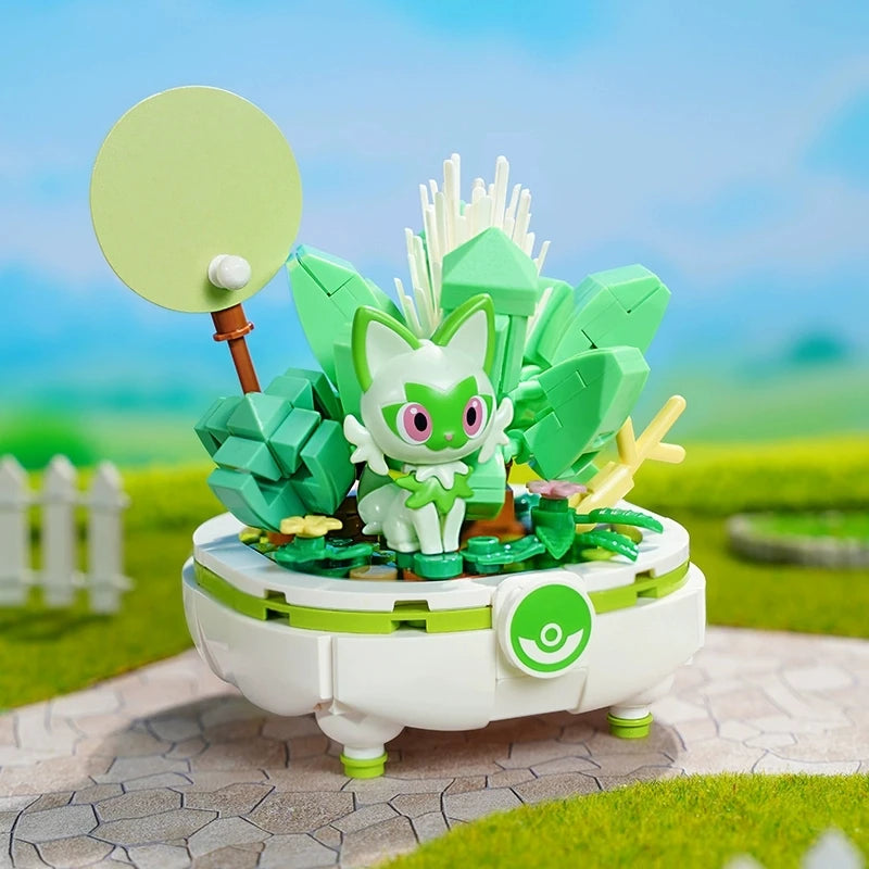 Pokemon Cartoon Pikachu Building Blocks Bulbasaur Toy Children's Assembled Model Pet Elf Kid Children Gift Compatible With Lego