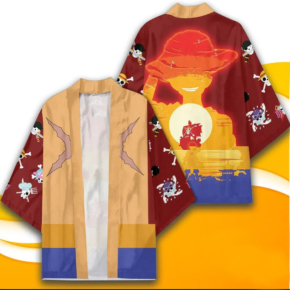 One Piece Cosplay Kimono - Luffy, Zoro, & Ace Cloak Cardigan Robe