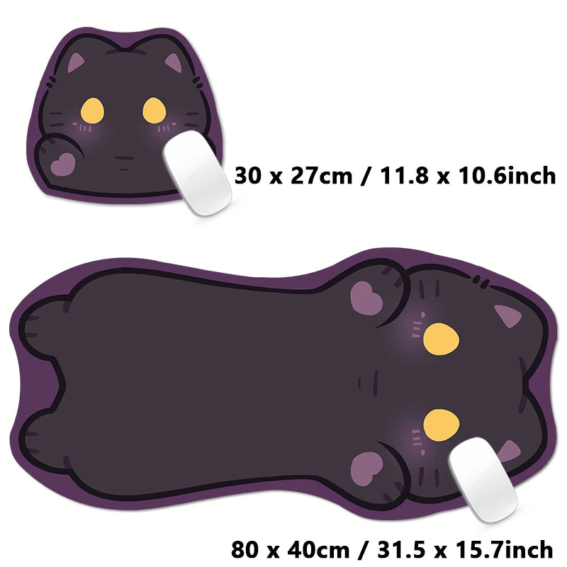 Pink Black Tortoiseshell Kawaii Cat Cartoon Cute Animal Kitty XXL Large Mouse Pad Computer Non-slip Keyboard Desk Mat Mousepad