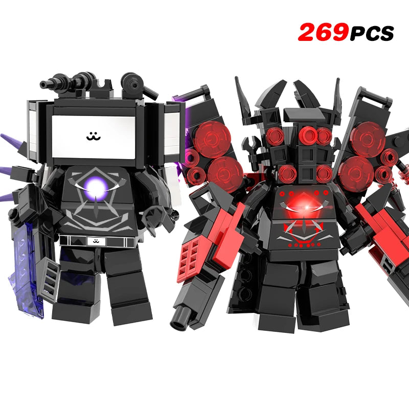 New Skibidi Toileted TVman Multi Joined Mini Action Figures Building Blocks TVman Speakerman Cameraman Model Toys for Kid Gift