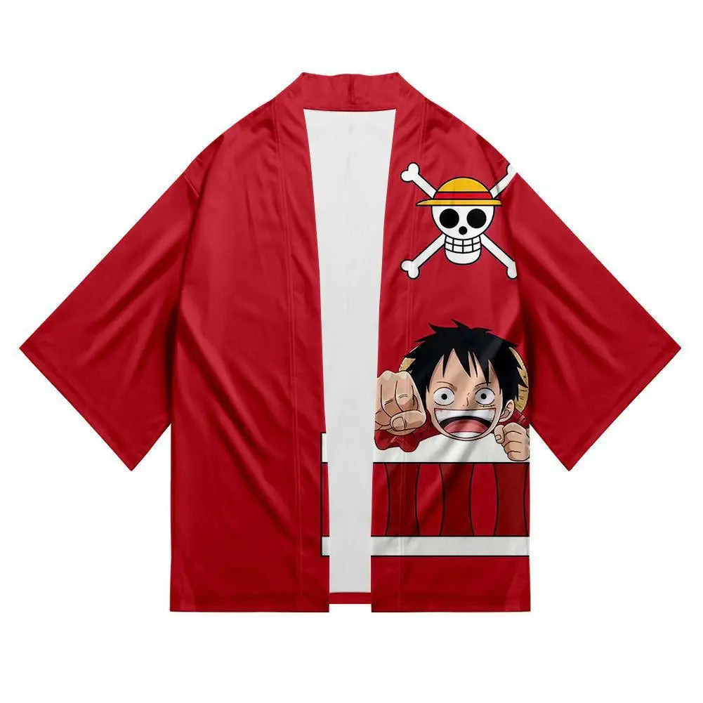 One Piece Cosplay Kimono - Luffy, Zoro, & Ace Cloak Cardigan Robe