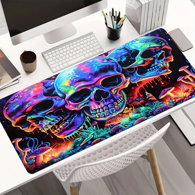 Graffiti Art Skull Mouse Pad 90x40cm Desktop Mat Setup Mousepad Xxl Gaming Accessories Rug Mouse Carpet Desk Mat Decorations