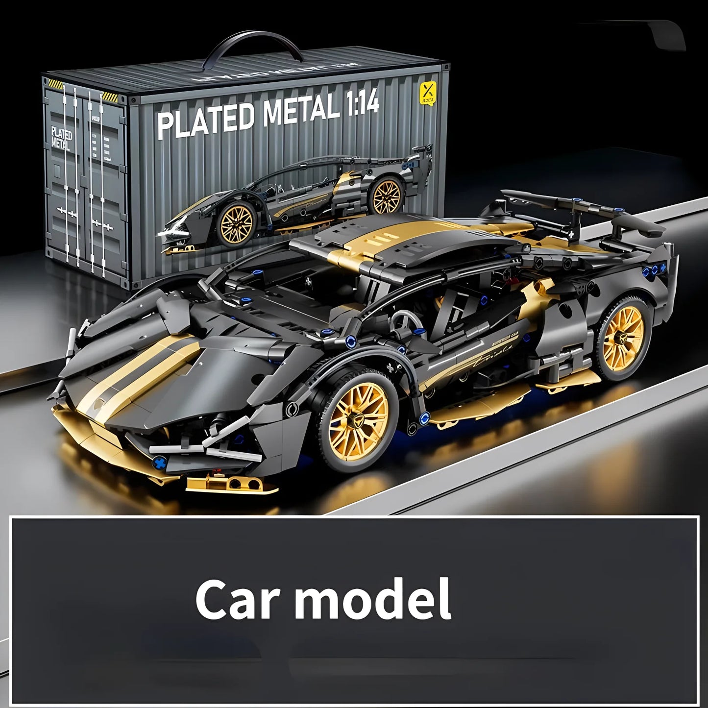 Technical Racing Sport Car Model Building Blocks technic adults 1:14 DIY Supercar Brick Puzzle Toys Kid Adult Gift(1280+granule)