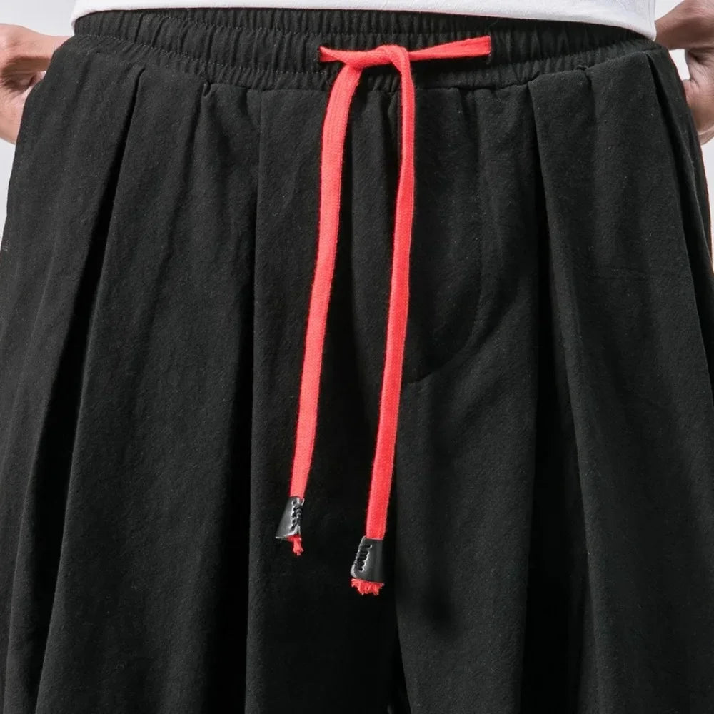 Toji Fushiguro | Men’s Loose Harem Pants | Cotton Linen Oversized Jogger Sweatpants