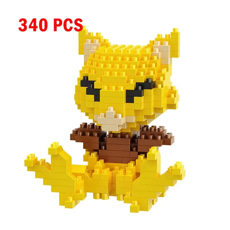 66pcs Pokemon Small Building Nanoblock Cartoon Pikachu Animal Model Education Game Graphics Pokemon Toys For Kids Birthday