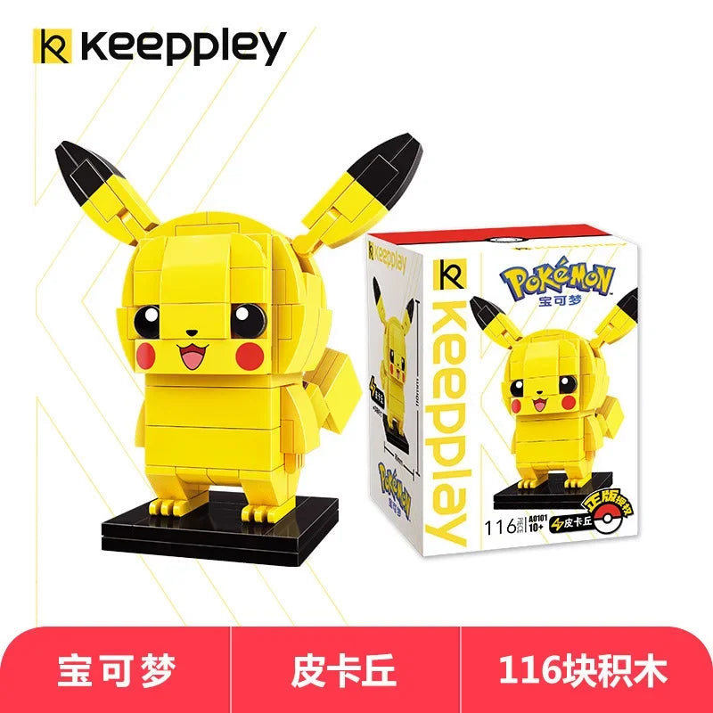 Pokemon Cartoon Pikachu Building Blocks Bulbasaur Toy Children's Assembled Model Pet Elf Kid Children Gift Compatible With Lego
