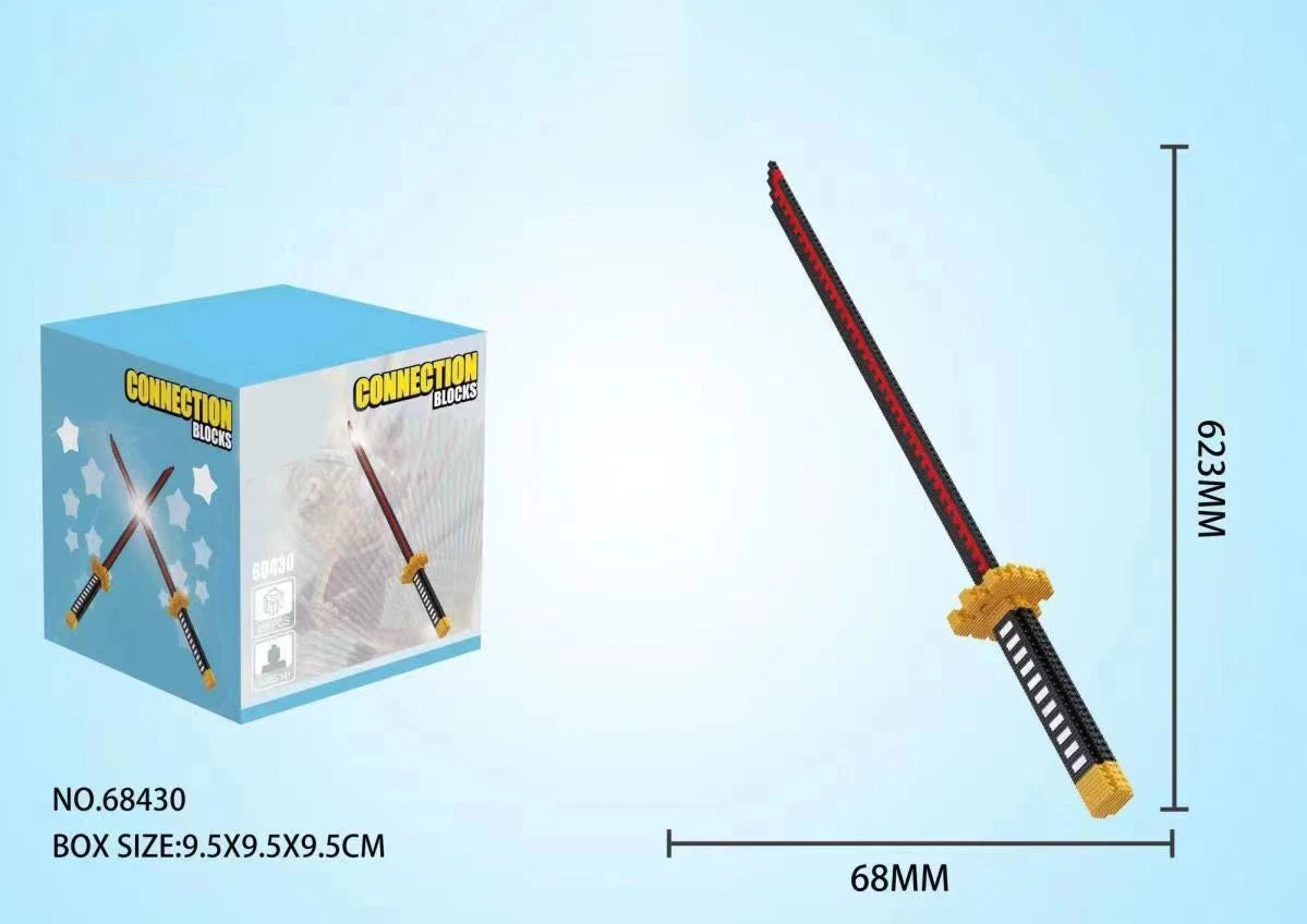 Samurai Sword Building Block Set – Butterfly Nichirin Katana DIY Model