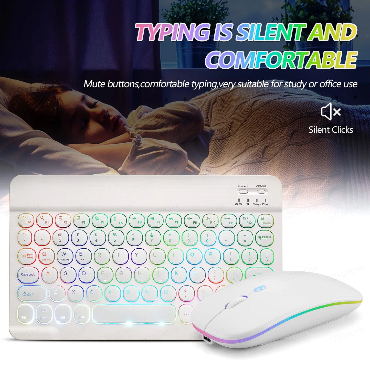 Bluetooth Wireless Magic for iPad 9 Generation Air Pro Mini Keyboard Mouse 11/10/9inch Tablet Keyboard for xiaomi Samsung Huawei