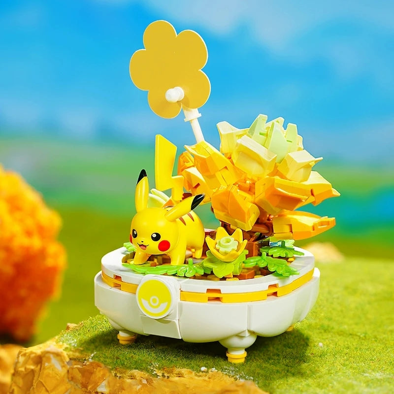 Pokemon Cartoon Pikachu Building Blocks Bulbasaur Toy Children's Assembled Model Pet Elf Kid Children Gift Compatible With Lego