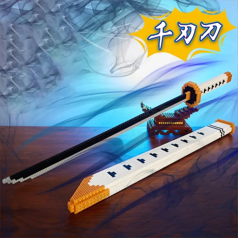 Samurai Sword cover Sword Building Blocks Ninja Blade Katana Japanese Anime Butterfly Knife Bricks Children Toys for Adult