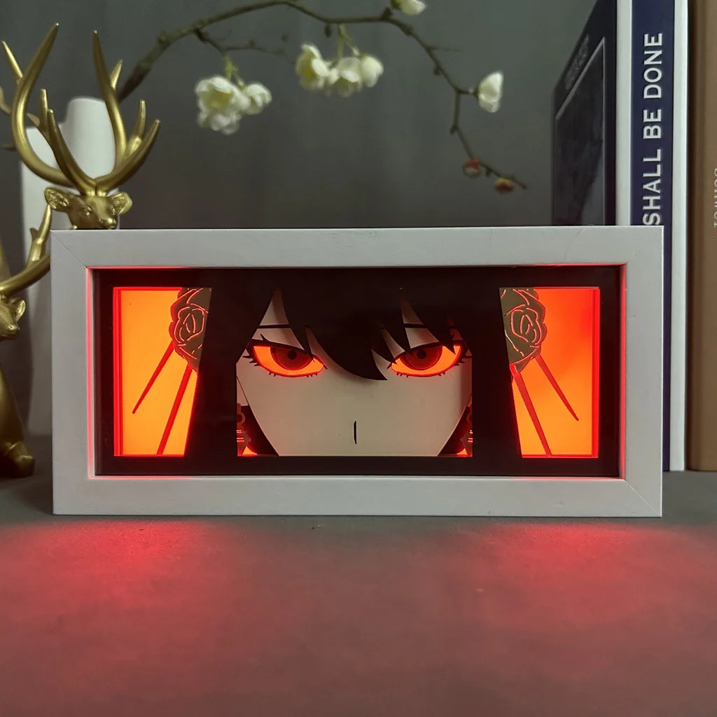 Anime LED Night Light – Gojo, Tanjirou, Zenitsu & More | Color-Changing Lamp