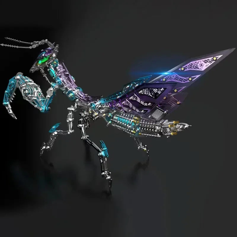 New Mechanical Praying Mantis Metal DIY Punk Praying Mantis Stainless Steel Insect Assembly 3D Puzzle for Adult and Children