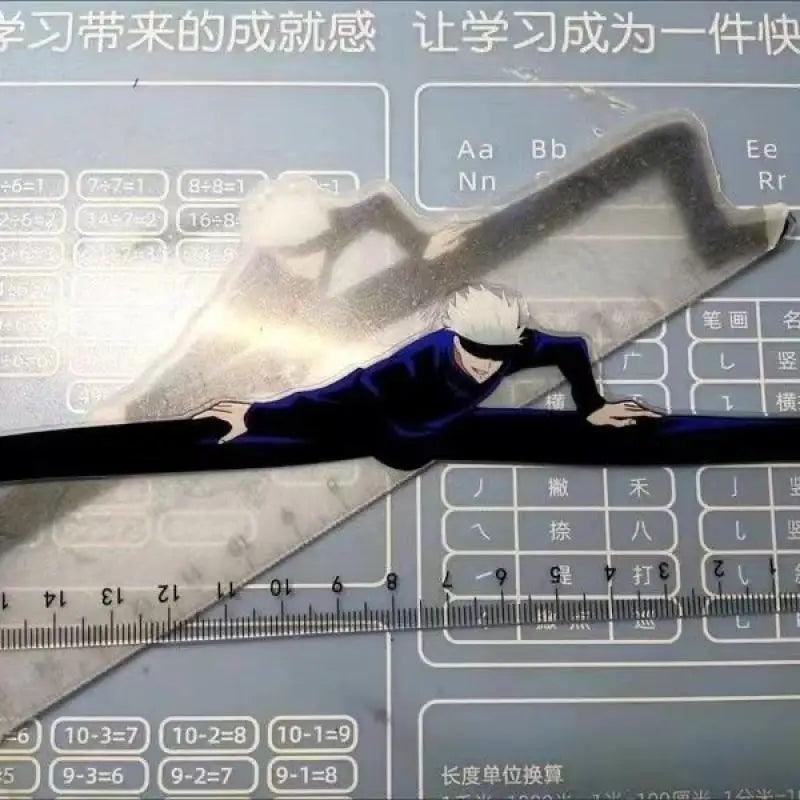 Jujutsu Kaisen Student Straight Ruler Gojo Japanese Anime Surrounding Stationery Supplies Transparent Ruler Gift - Rexpect Nerd