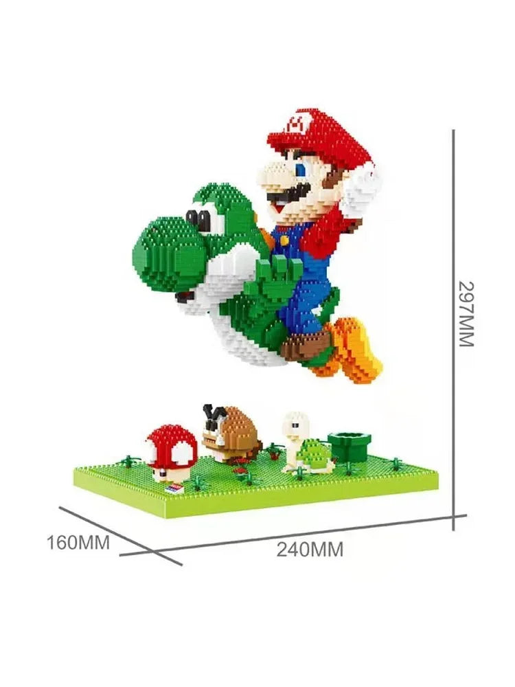 Children Toys Super Mario Action Figure Micro Building Blocks Cartoon Toys Marios Bros Birthday Gifts